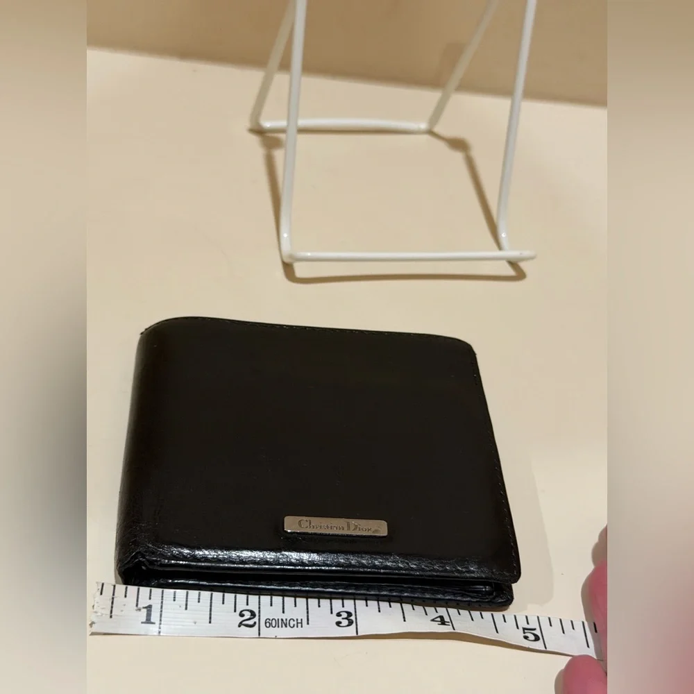 Christian Dior Black Leather Men’s Bifold Wallet